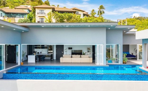 Modern 3 Bedroom Sea view Pool Villa on Lamai