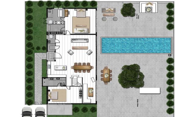 Contemporary Chic 3 Bed Zen Pool Villa in Choeng Mon