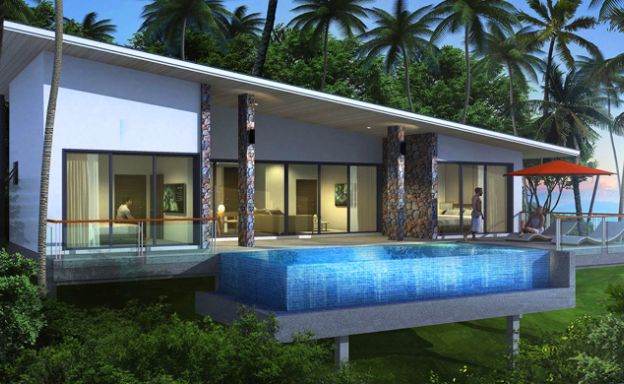 New Modern 2-3 Bedroom Sea view Pool Villas in Lamai