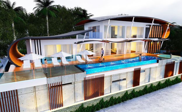Stylish 5 Bedroom Sea View Villas for Sale in Maenam