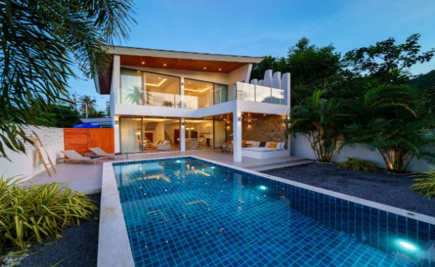 New Modern 3 Bedroom Detached Pool Villa in Bophut