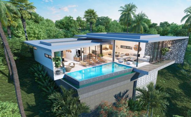 New Ultra Modern Sea View 3 Bed Villas in Bophut Hills