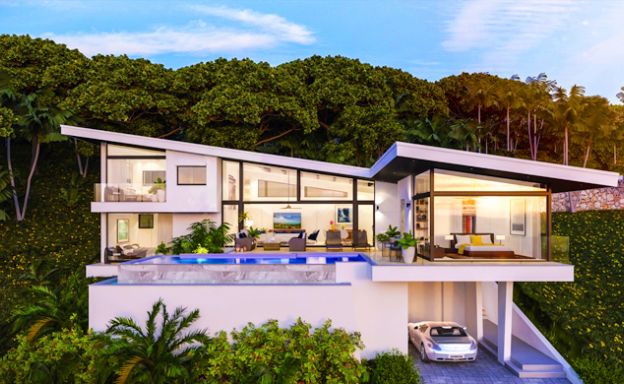 Modern Design 3 Bed Sea View Villas in Choeng Mon