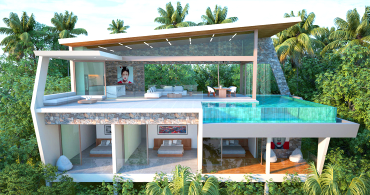 Contemporary 3-Bed Sea view Villas by Chaweng Noi-1