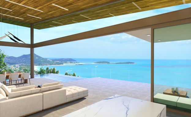Contemporary 3-Bed Sea view Villas by Chaweng Noi