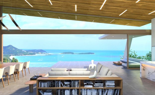 Contemporary 3-Bed Sea view Villas by Chaweng Noi