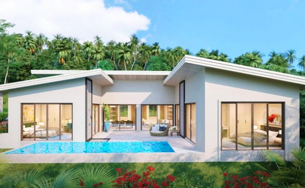 New Modern 3 Bed Sea-view Villas on Bang Por Hills