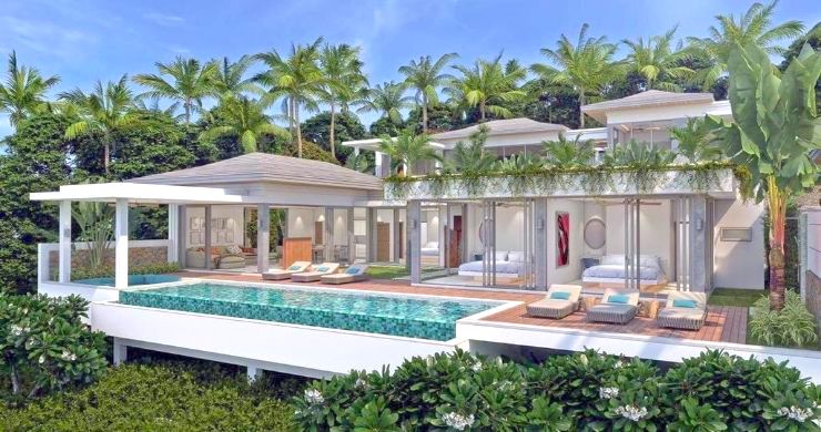 Luxury 3 Bed Bali Sea View Villas for Sale in Bophut-1