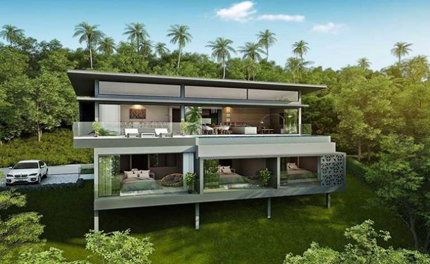 New Luxury 3-Bed Sea view Villas on Chaweng Noi Bay