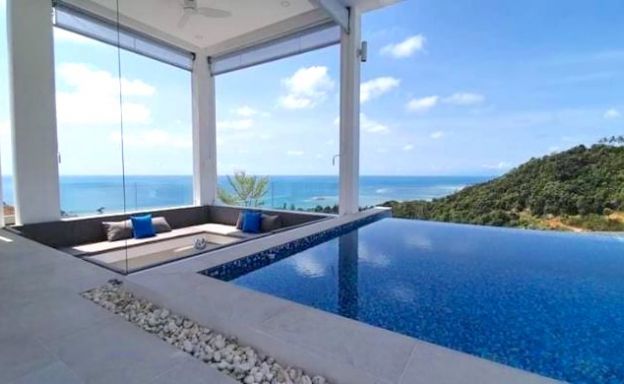 Panoramic 3 Bedroom Sea View Pool Villa in Lamai