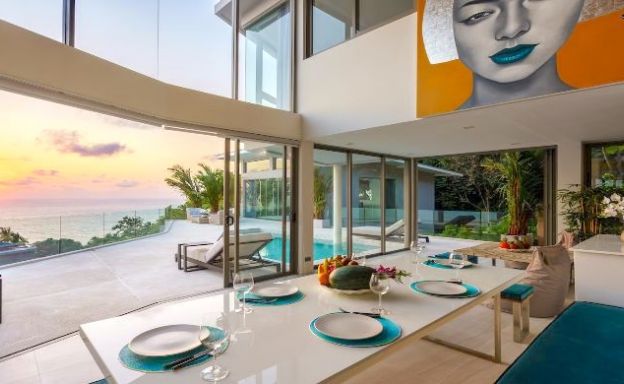 Minimalistic 4 Bedroom Sea View Villa in Chaweng Noi