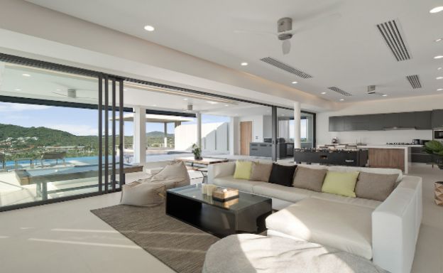 Sleek Designer 4 Bedroom Sea View Villa in Bophut