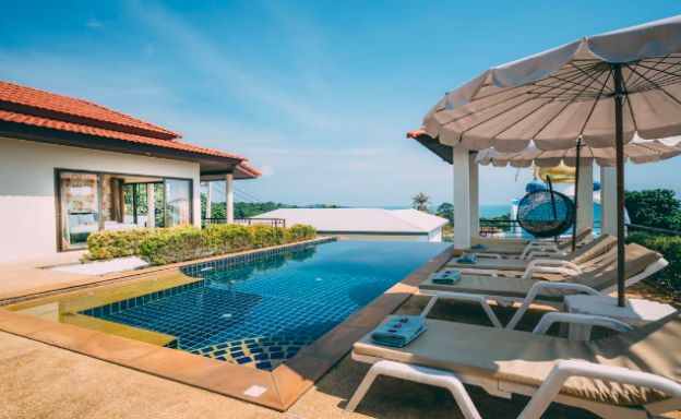 Modern 3 Bed Sea-view Villa + 1 Apartment in Lamai