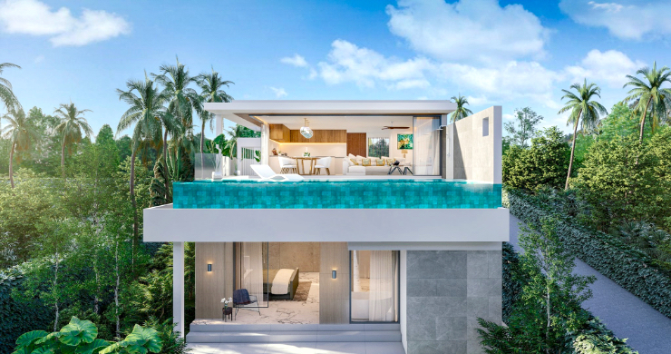 New 3 Bed Sea View Luxury Pool Villas in Bophut-8