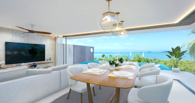 New 3 Bed Sea View Luxury Pool Villas in Bophut-10