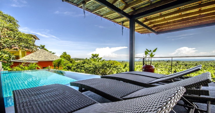 Tropical 3 Bedroom Sea View Villa in Koh Phangan-3