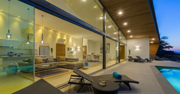 Sleek Modern 4 Bed Luxury Seaview Villa in Maenam-11