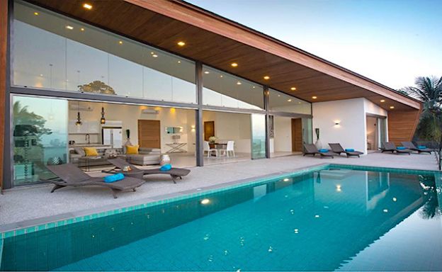 Sleek Modern 4 Bed Luxury Seaview Villa in Maenam