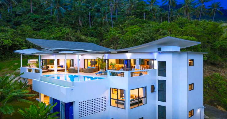 Contemporary 5 Bed Luxury Sea View Villa in Lamai-19