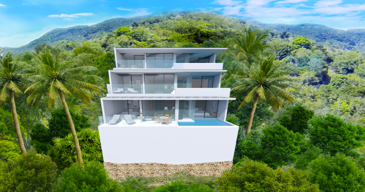 New Modern 2 Bed Sea View Pool Apartments in Lamai-12