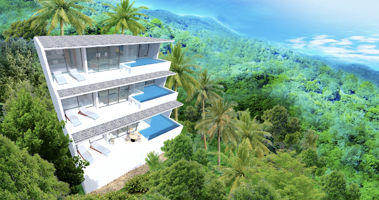 New Modern 2 Bed Sea View Pool Apartments in Lamai-11