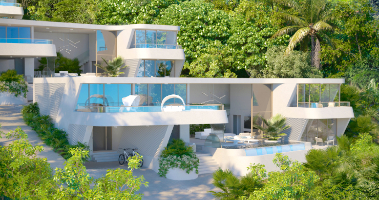 New Luxury 4 Bed Sea-view Villas in Bophut Hills-2