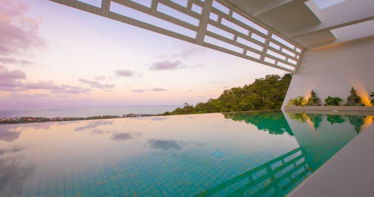 This stylish contemporary Luxury Villa for sale in Koh Samui is situated in a prime part of the Chaweng hillside.-7