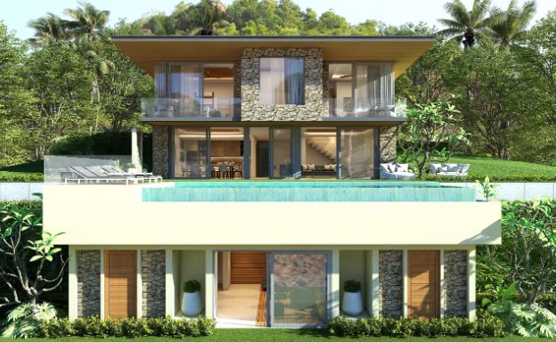 Contemporary 4 Bed Luxury Sea View Villas in Chaweng