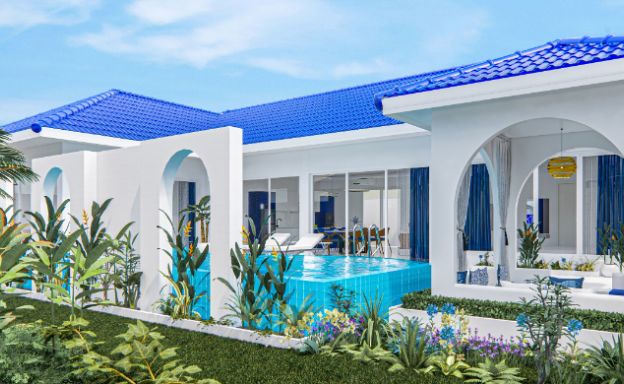 Modern 3 Bedroom Garden Pool Villas in Taling Ngam