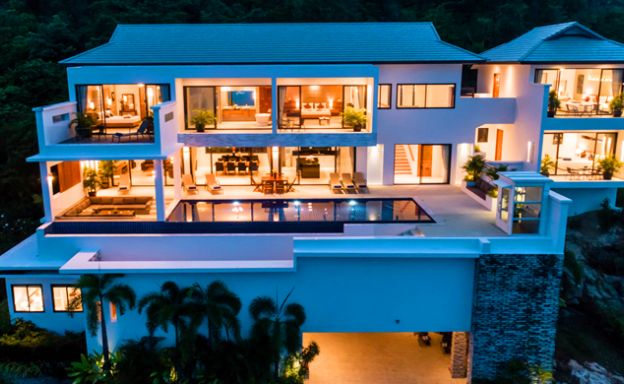 5 Bedroom Luxury Beach View Pool Villa in Plai Laem