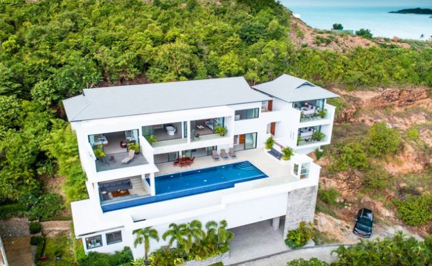 5 Bedroom Luxury Beach View Pool Villa in Plai Laem